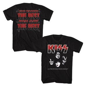 Kiss You Wanted The Best Black Adult T Shirt 2 Sided